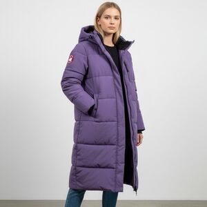 Canada Weathergear Women's Size Medium Purple Hooded Puffer Coat